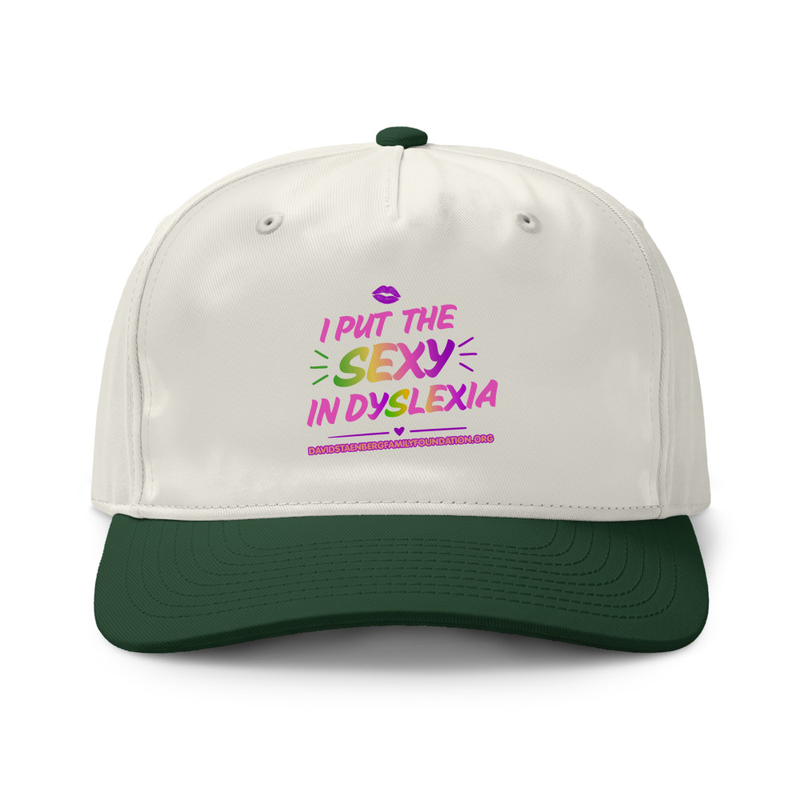 Class two-tone cap | Dyslexia v1 – One size, Natural / Forest