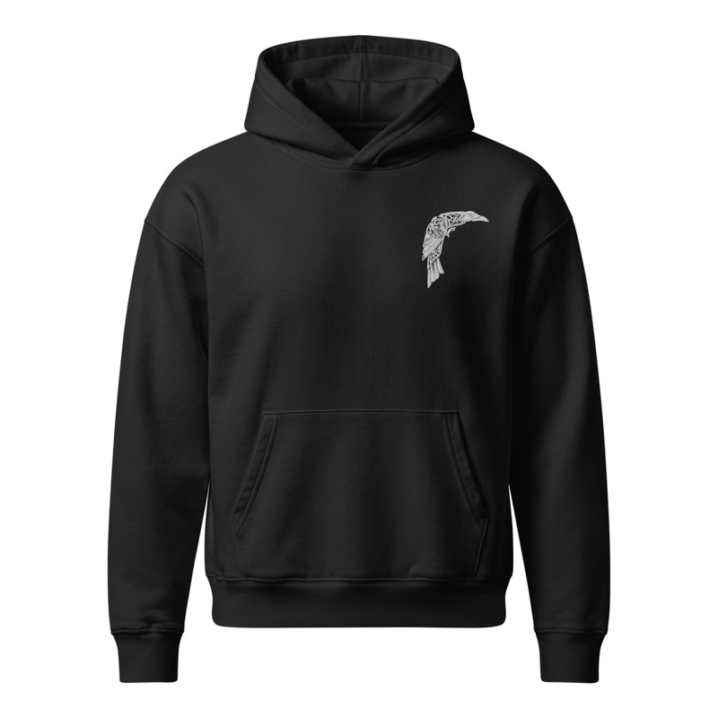 Nordic Crow Unisex Mid-weight hooded Sweatshirt
