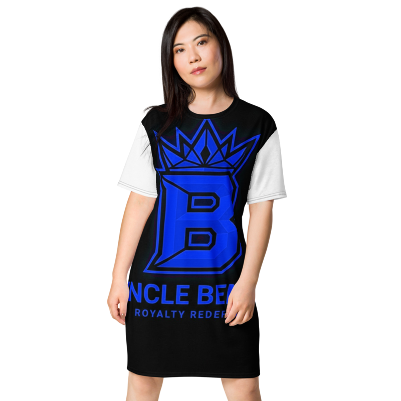 Uncle Benny ® All-Over T-Shirt Dress Neon Blue EST. 2020