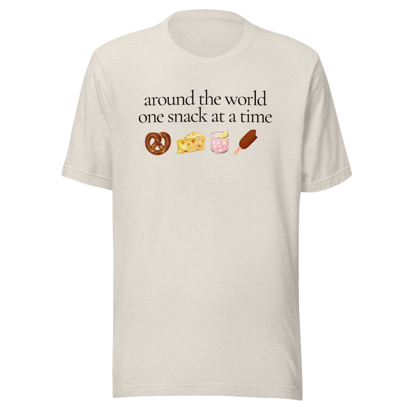 One Snack At A Time Tee – XL, Heather Dust