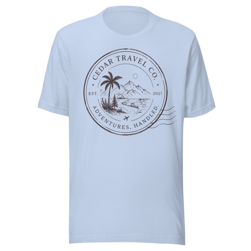Adventures Handled Tee – XS, Baby Blue