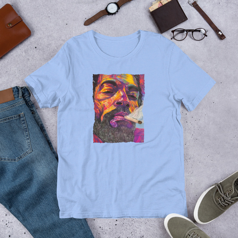 Peace and Love - Unisex t-shirt – 2XL, Heather Carolina Blue