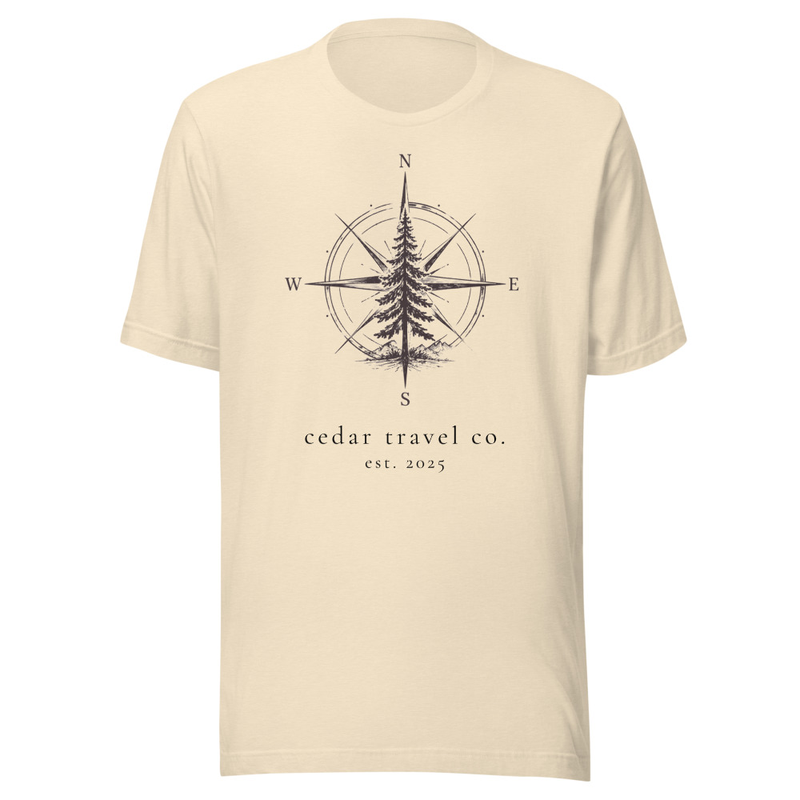Cedar Compass Tee – M, Heather Natural