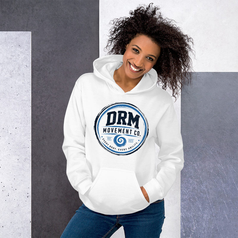 DRM Movement Co. Hoodie | Every Body. Every Ability. – 5XL, White