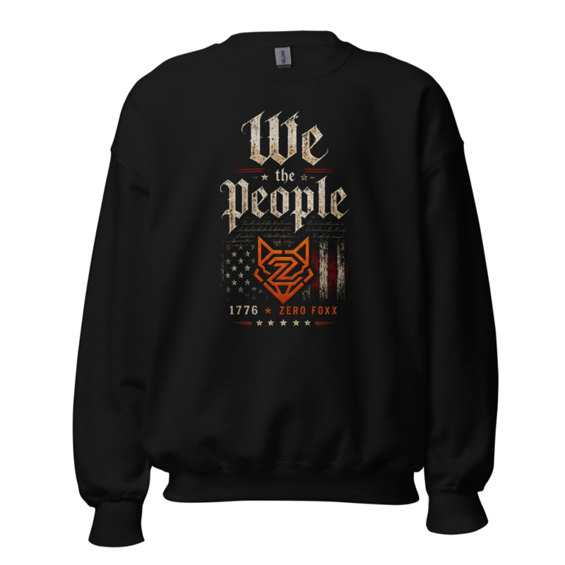 We the People — Script & Stars | Sweatshirt — Black / S