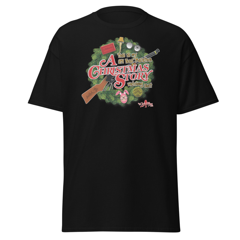 The A Christmas Story Family Custom Wreath Tee – Inspired by the 24-Hour Christmas Marathon