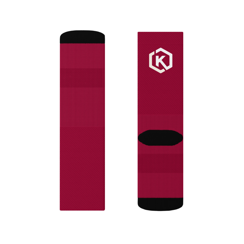Kicxs Crew Socks - Burgundy