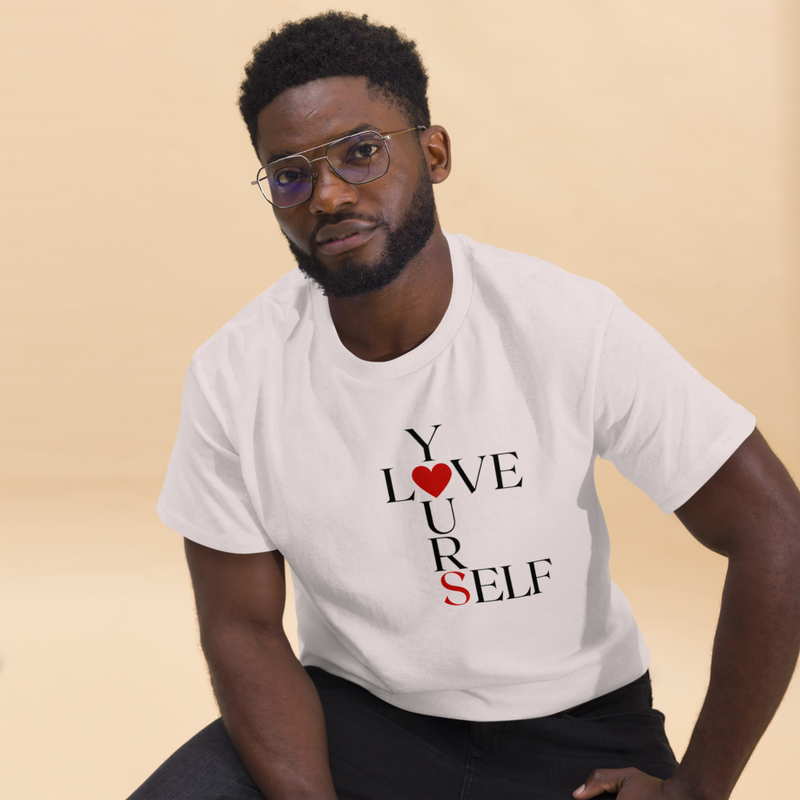 Love Yourself Men's classic tee – S, Ice Grey