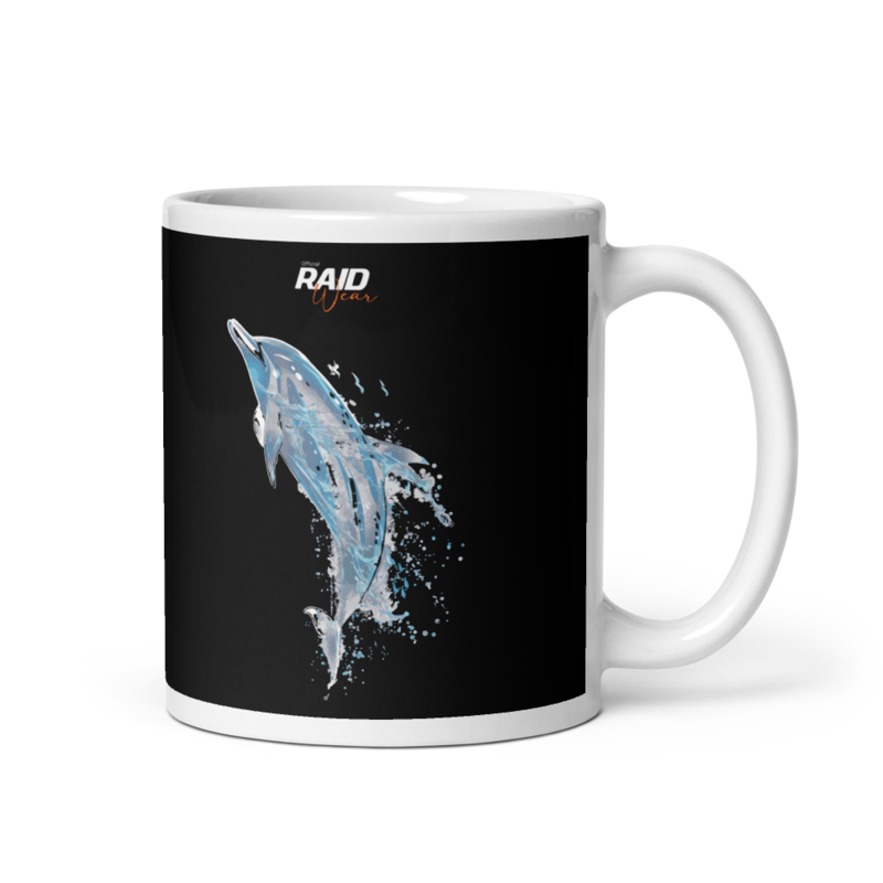 RAID Wear Dolphin Mug – 11 oz, White