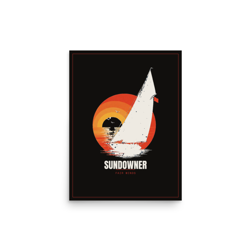 Sundowner Poster — Sailing merch