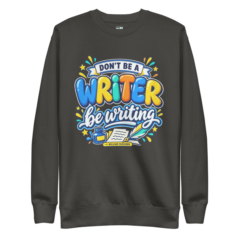 Be Writing - Adult Premium Sweatshirt – S, Vintage Black