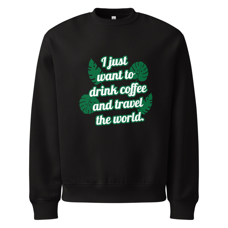 Bella+Canvas | Unisex | "Coffee and Travel" – M, Black