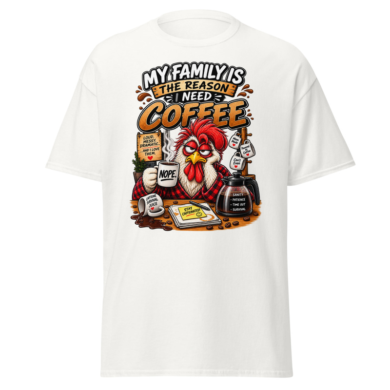 Caffeine - Unisex classic tee – XL, White
