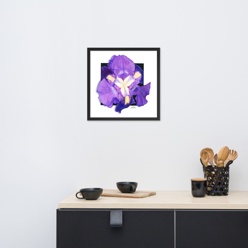 Purple Haze Framed Print – 18″×18″, Black