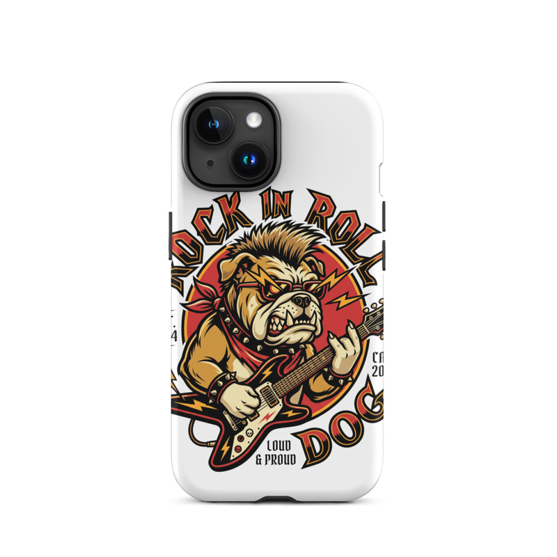 Tough Case for iPhone®: Rock N Roll Dog – iPhone 15, Matte