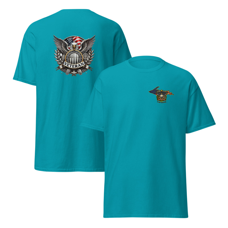 Alger County Veteran Unisex classic tee – S, Tropical Blue