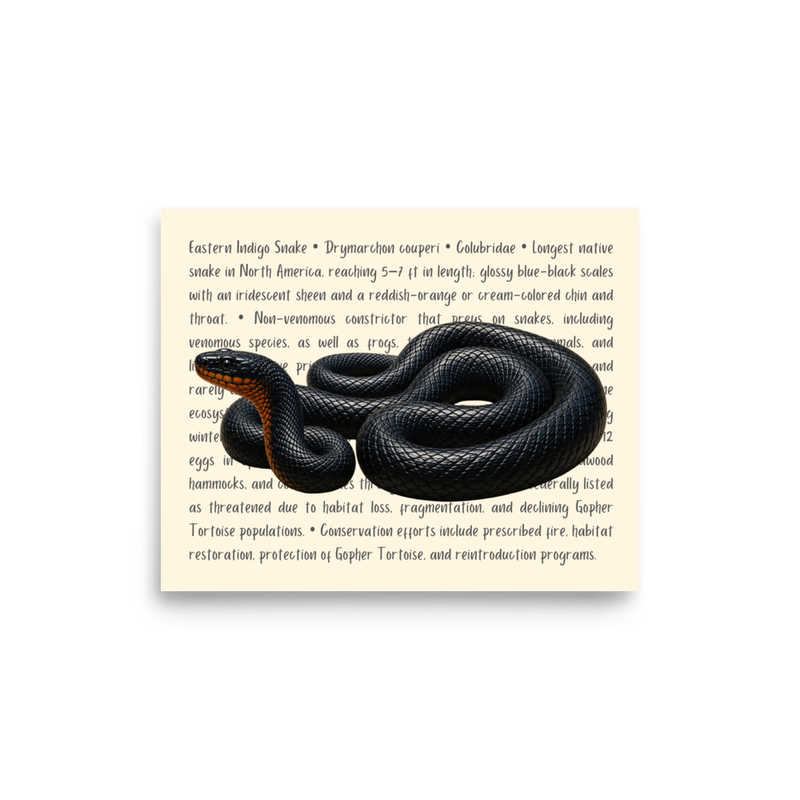 Eastern Indigo Snake Open Edition Proof