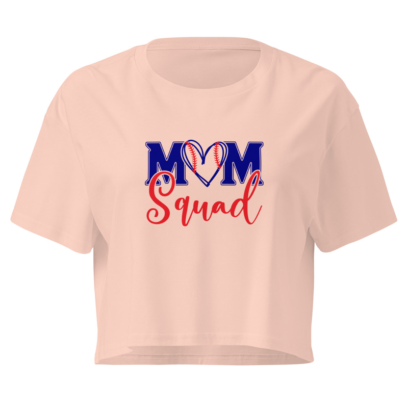 Mom Squad - Crop Top – XS, Pale Pink