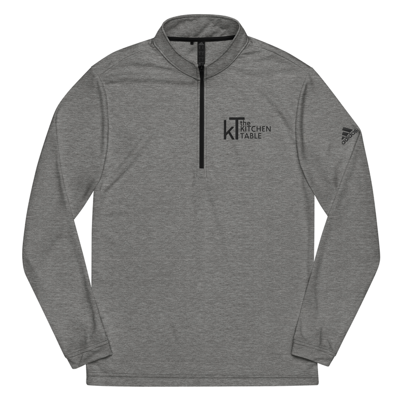 Kitchen Table Black Logo Quarter zip pullover