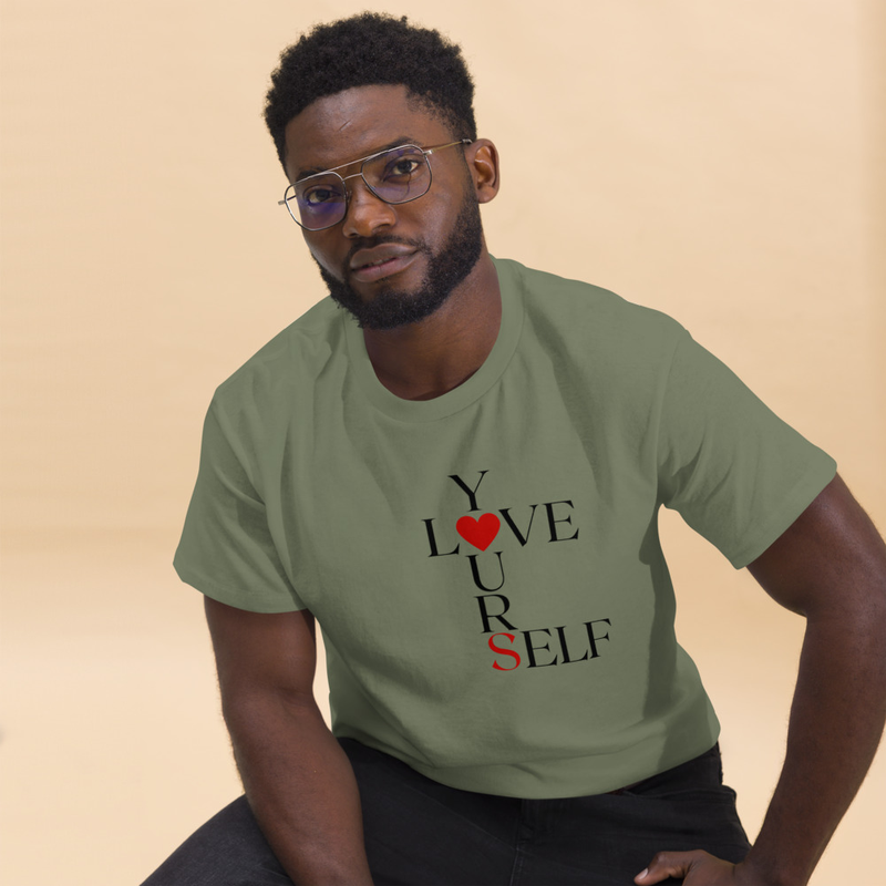 Love Yourself Men's classic tee – S, Military Green