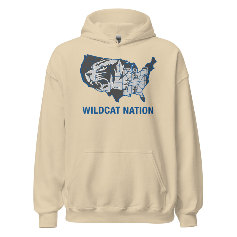 Wildcat Nation Unisex Hoodie – XL, Sand