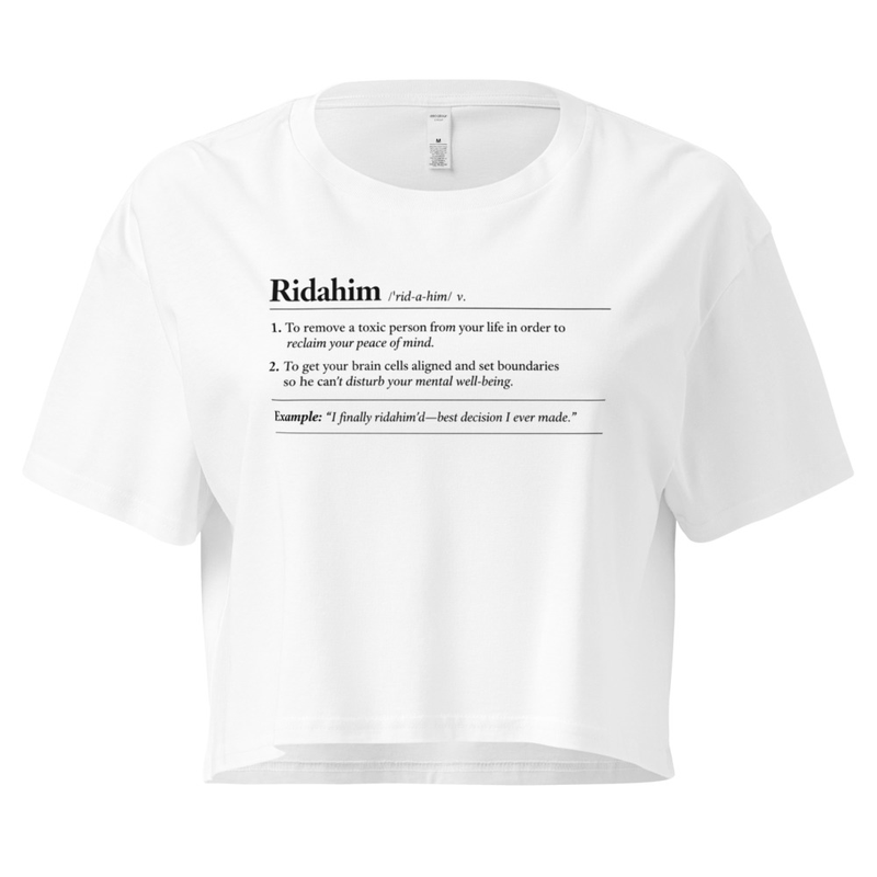 "Ridahim" - Women’s crop top – XS, White
