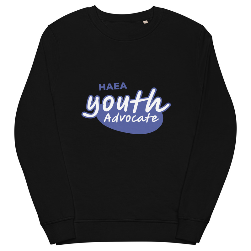 Apparel - Dark Blue HAEA Youth Advocate Unisex organic sweatshirt