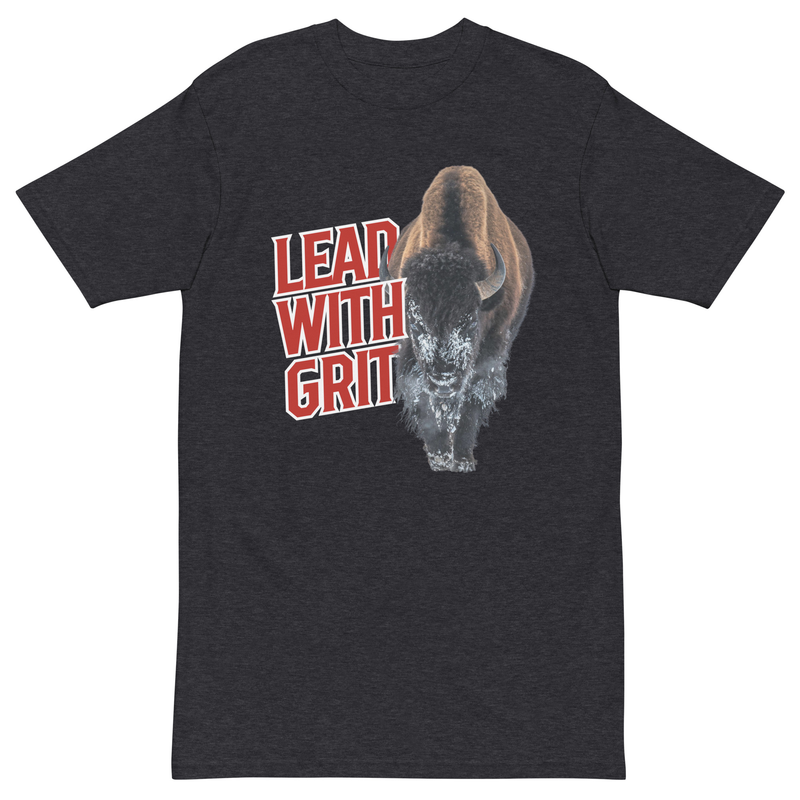 Lead With Grit Men’s premium heavyweight tee