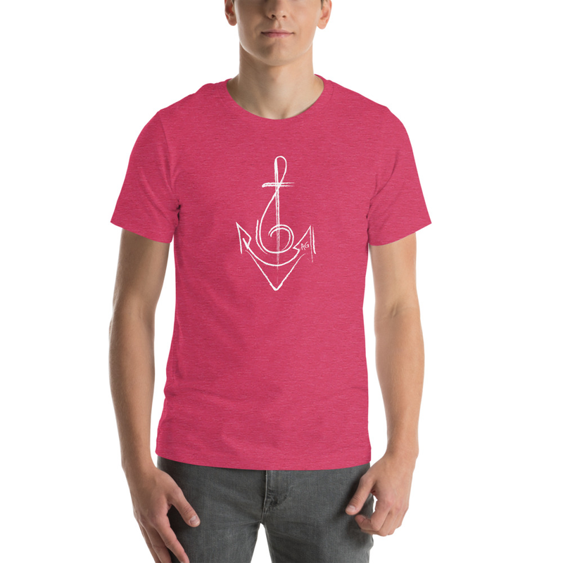 Anchor Unisex T-Shirt – 2XL, Heather Raspberry