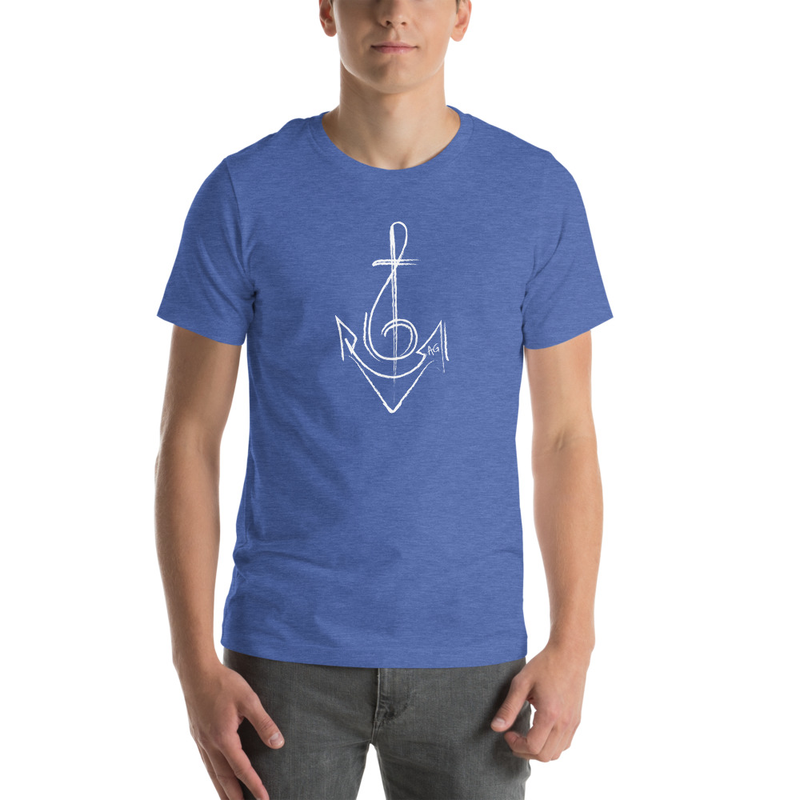 Anchor Unisex T-Shirt – S, Heather True Royal