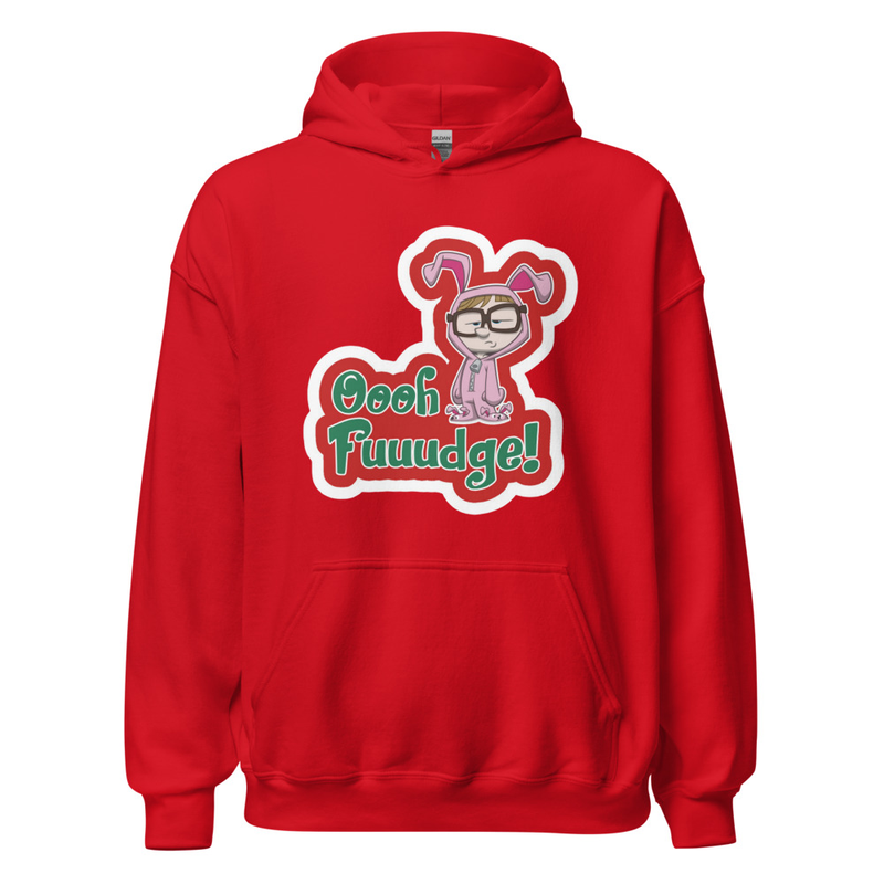 NEW Oooh Fuuudge! Bunny Suit Hoodie  Custom Made by: A Christmas Story Family™ – XL, Red
