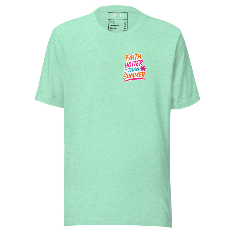 Faith of Summer T-shirt – S, Heather Mint