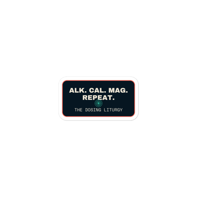 ALK. CAL. MAG. REPEAT. Sticker mockup