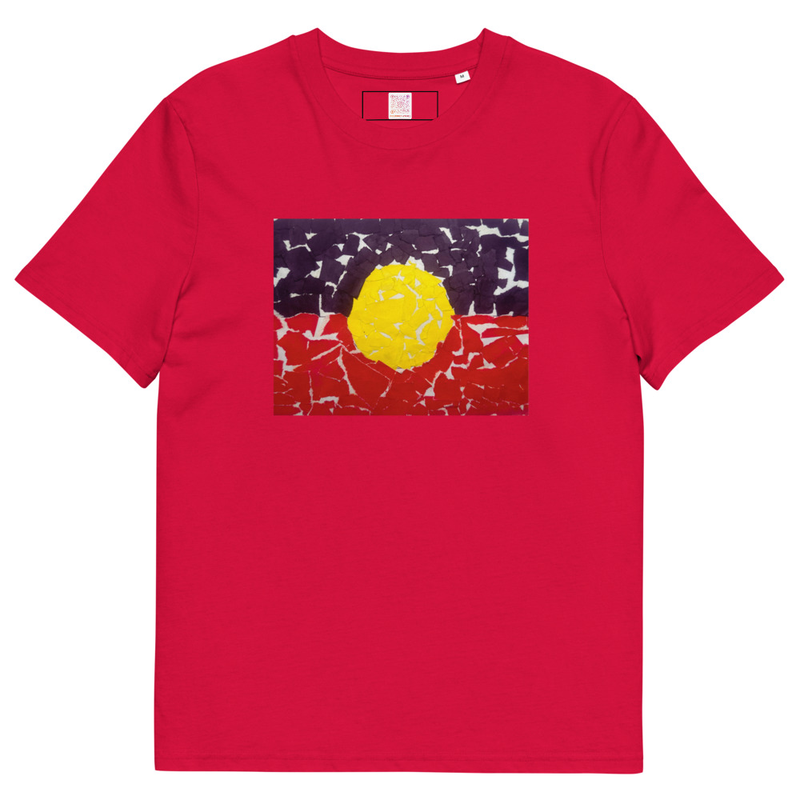 Aboriginal Flag - Unisex Organic Cotton Tee – Image 6