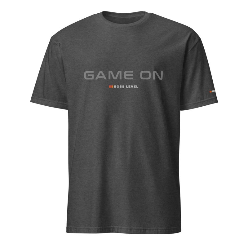 GAME ON Gildan 64000 Short-Sleeve Unisex T-Shirt – S, Dark Heather Grey