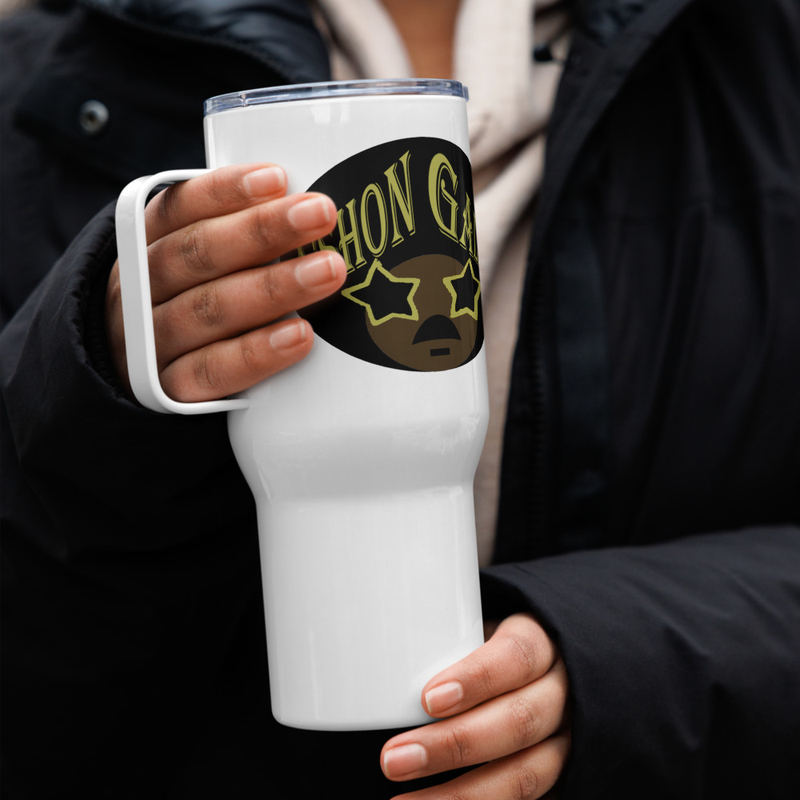 A'shon Galaxy Logo Travel mug with a handle