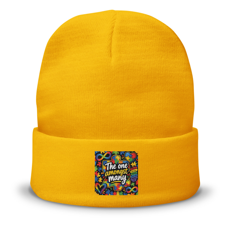 12" Cuffed Knit Beanie – One size, Gold