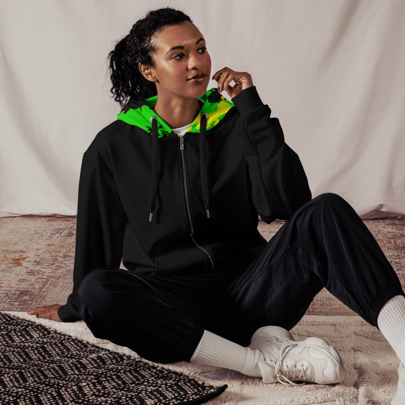 Rastaman Unisex Zip-Up Hoodie - Jamaica