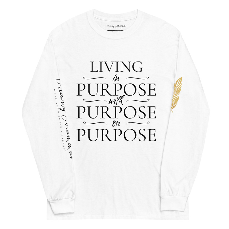 Unisex Soft Long Sleeve - in with on Purpose – S, White