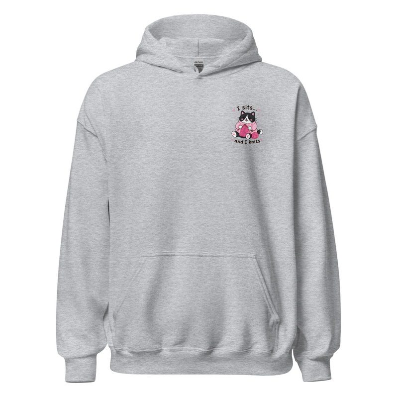 Tuxedo Cat Knitting Hoodie – Image 8