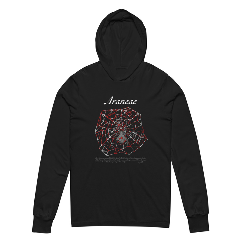 Araneae (Black Widow Spider) - Hooded Long-Sleeve Tee