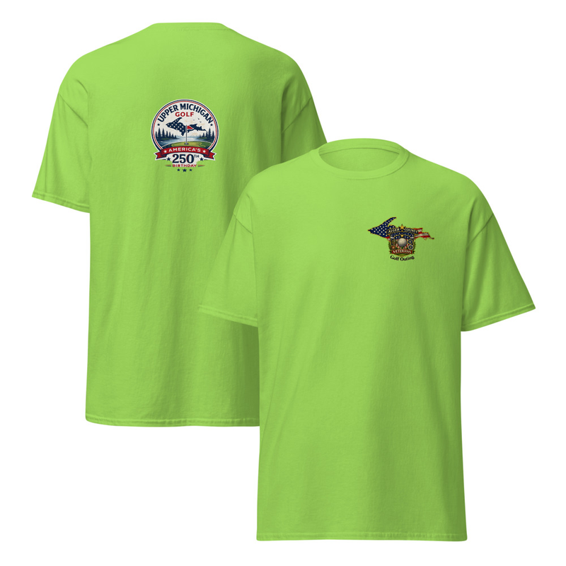 Alger County Veteran's Golf Outing Logo #6 Unisex classic tee – S, Lime