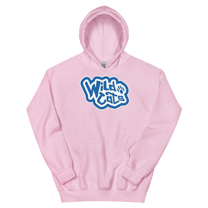 Wildcats Unisex Hoodie - Blue – S, Light Pink