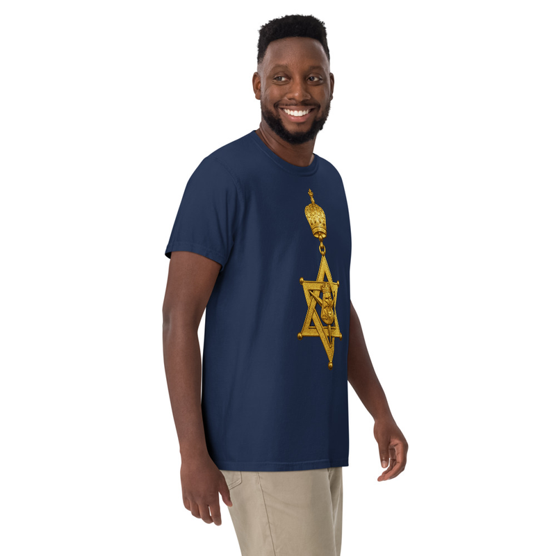 Unisex Order of the Queen of Sheba garment-dyed heavyweight t-shirt – L, True Navy