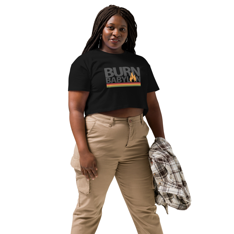 Burn Babylon Women’s crop top – XL, Black