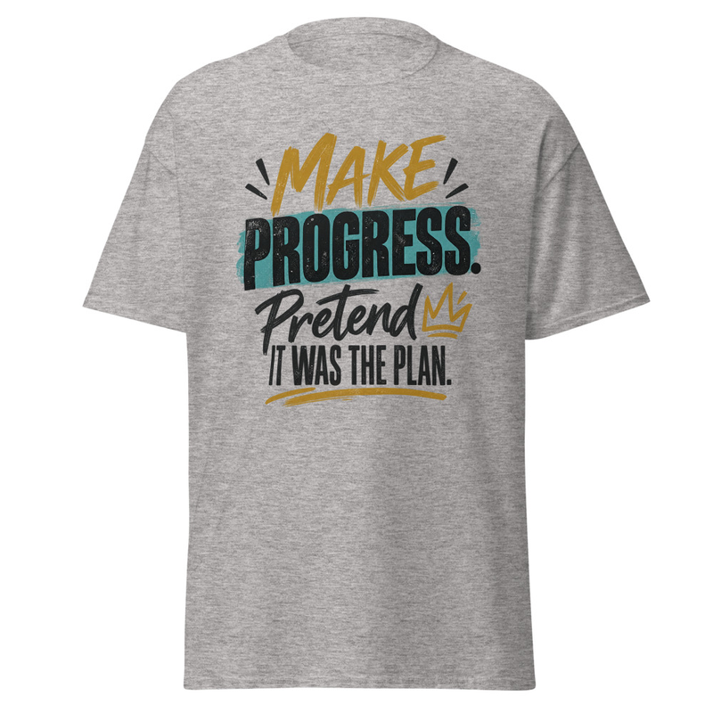 Make Progress - Unisex classic tee – M, Sport Grey