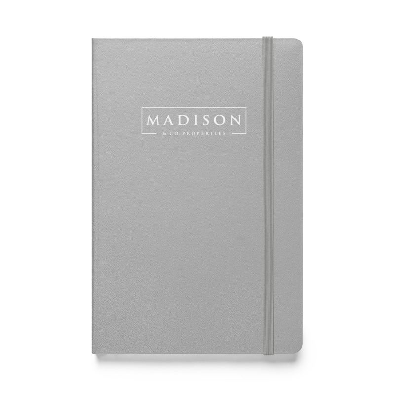 Madison Hardcover Bound Notebook – 5.5″×8.5″, Silver
