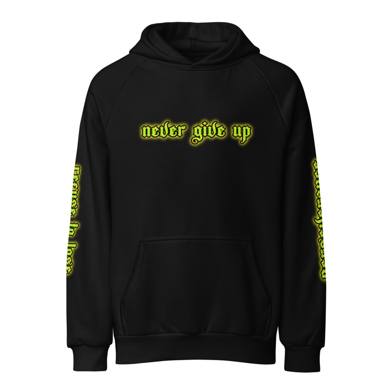 NEVER GIVE UP Perseverance Unisex Super Heavyweight Hoodie