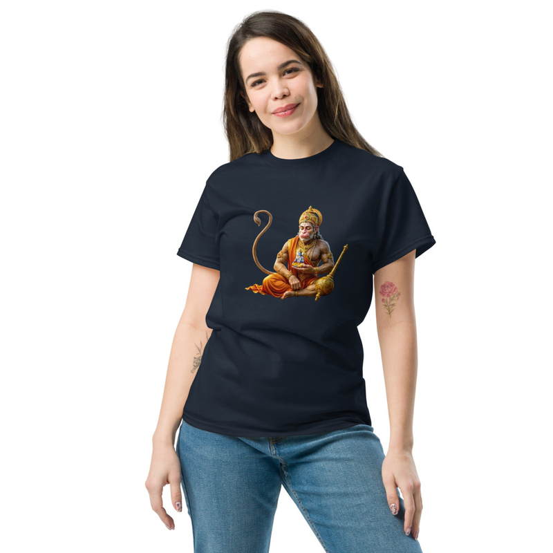 Hanuman Meditation Tee – XL, Navy