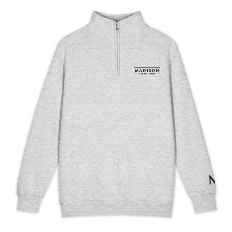 Madison 1/4 Zip Sweatshirt Grey